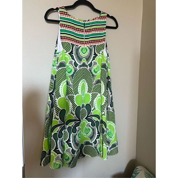 Crown & Ivy Women’s Size Medium Dress Green A Line Colorful Knee Length Tunic - Picture 7 of 13